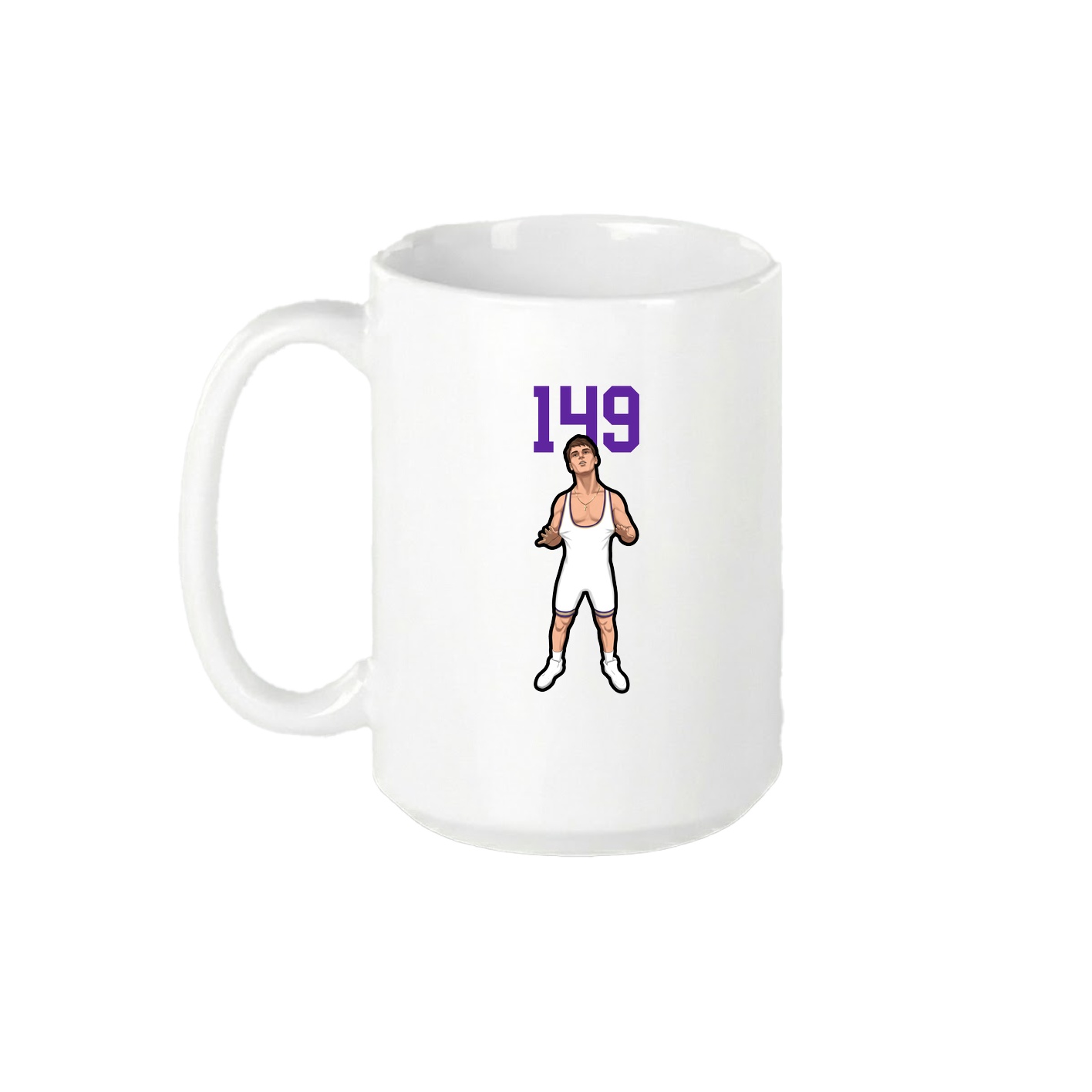15oz Coffee Mug — Number Top in White