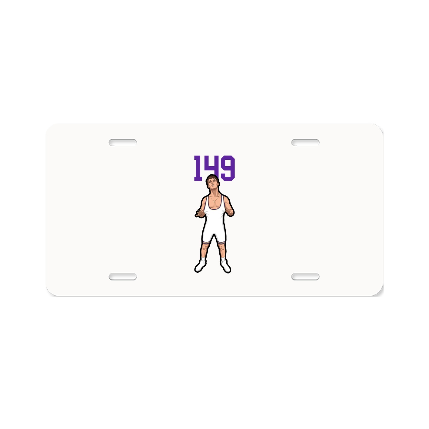 License Plate — Number Top in Classic