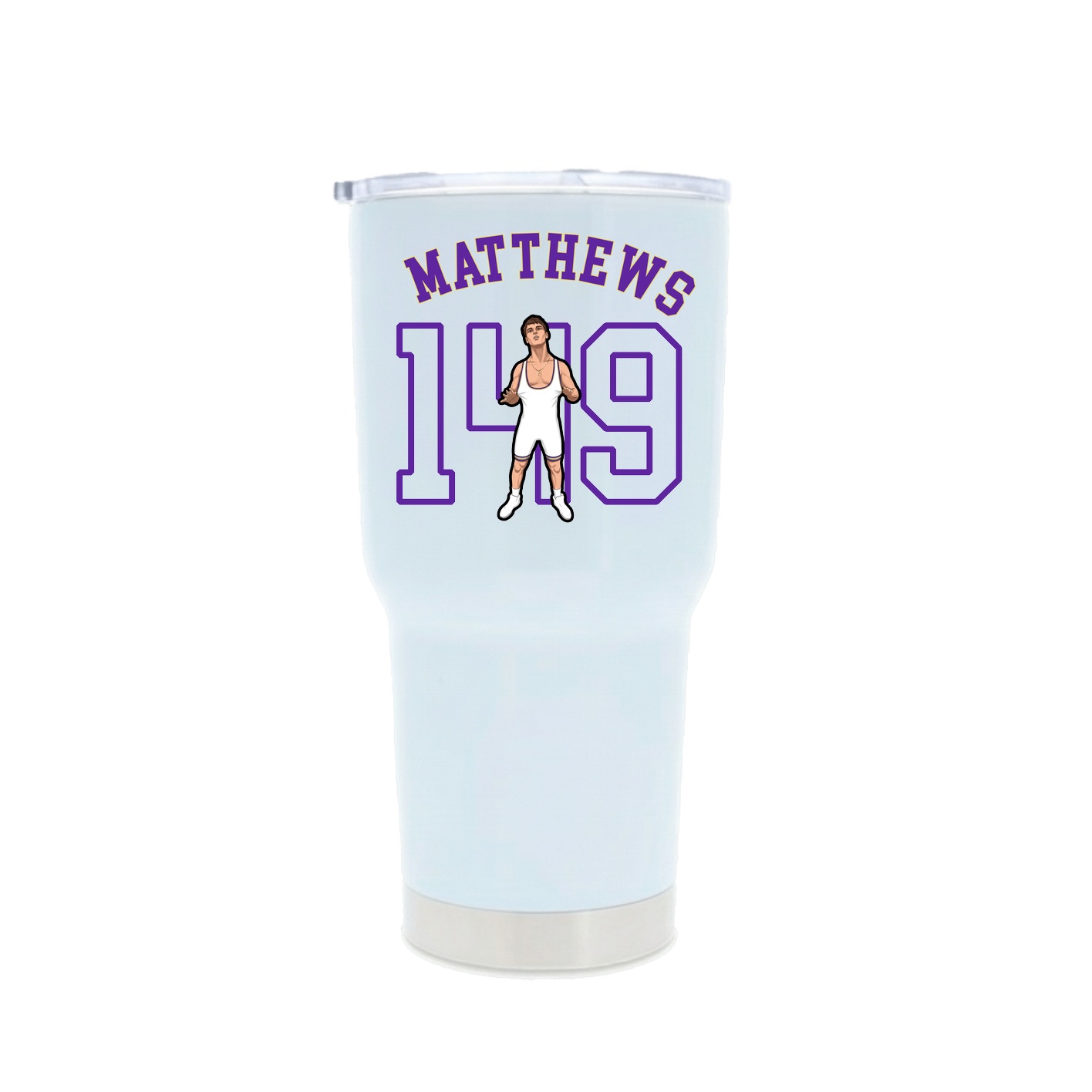 30oz Stainless Steel Tumbler — Shirsey Arch in White