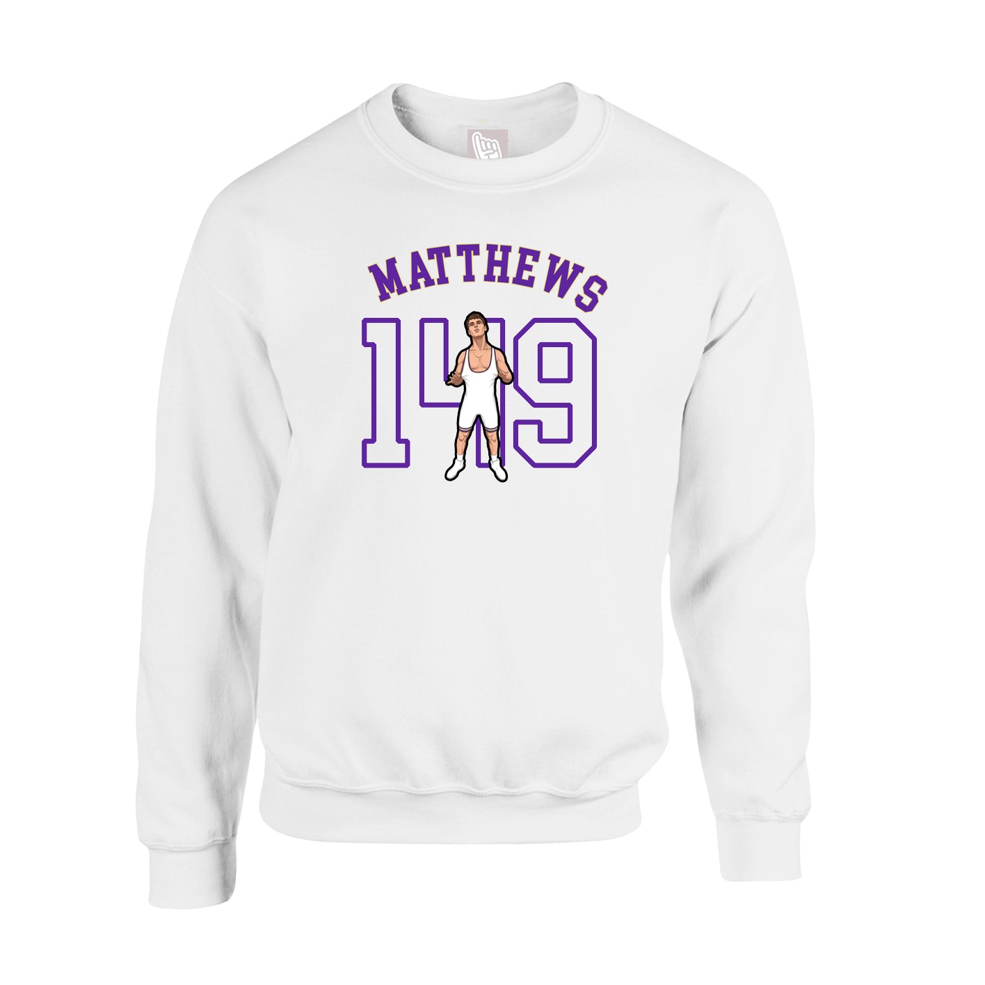 Fleece Crew — Shirsey Arch in White