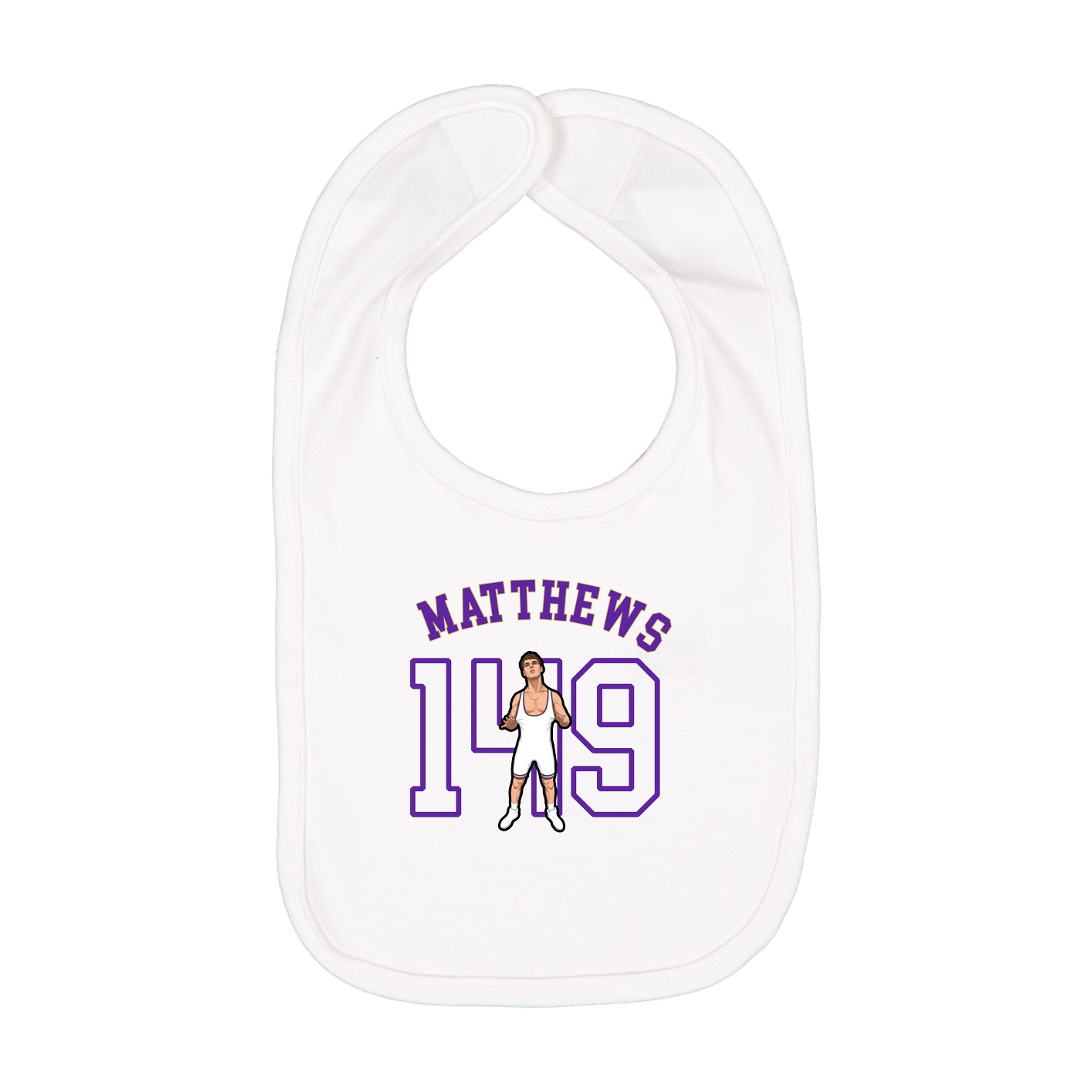 Infant Bib — Shirsey Arch in White