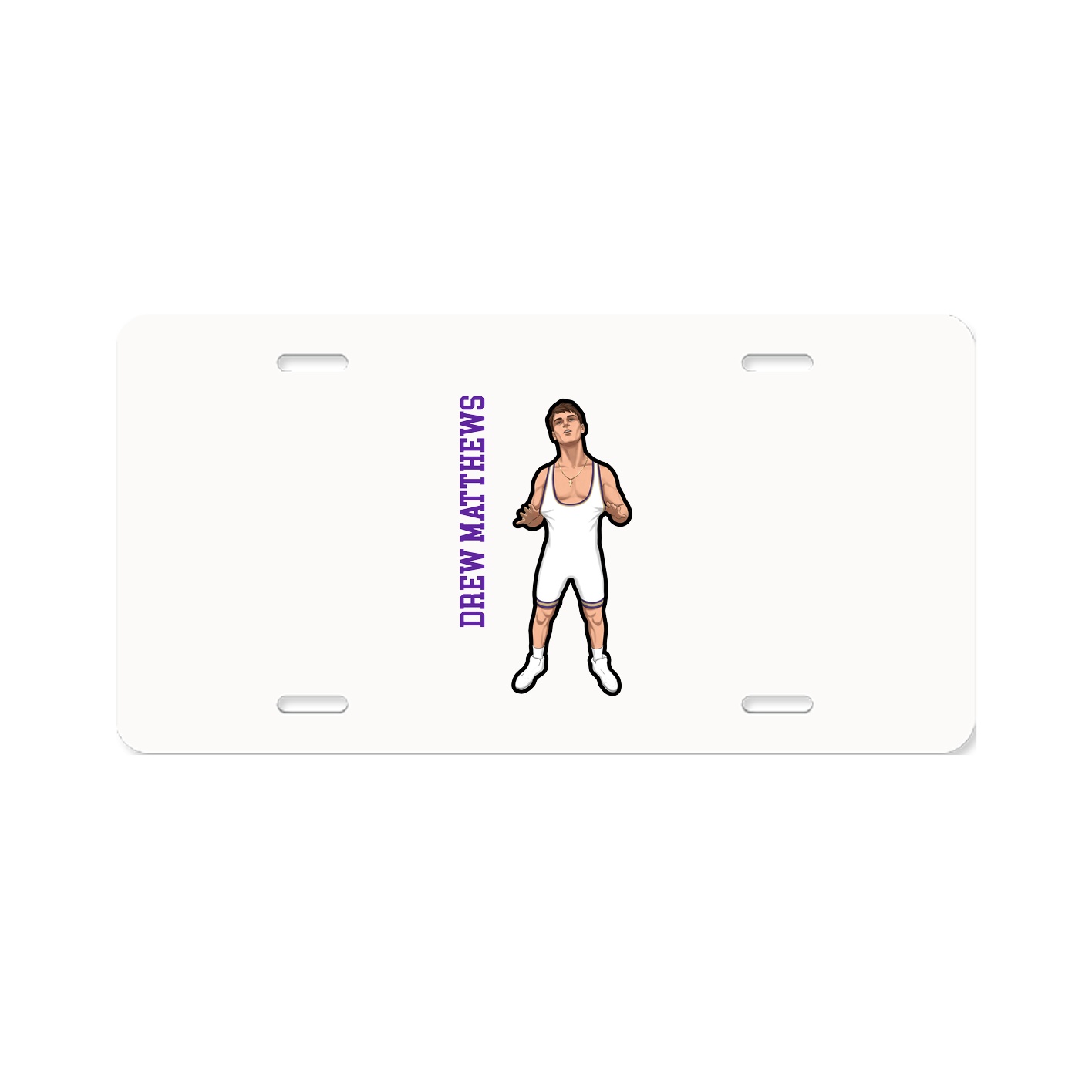 License Plate — Name Vertical in Classic