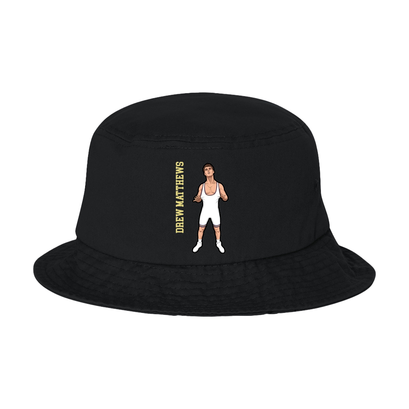 Bucket Cap — Name Vertical in Black