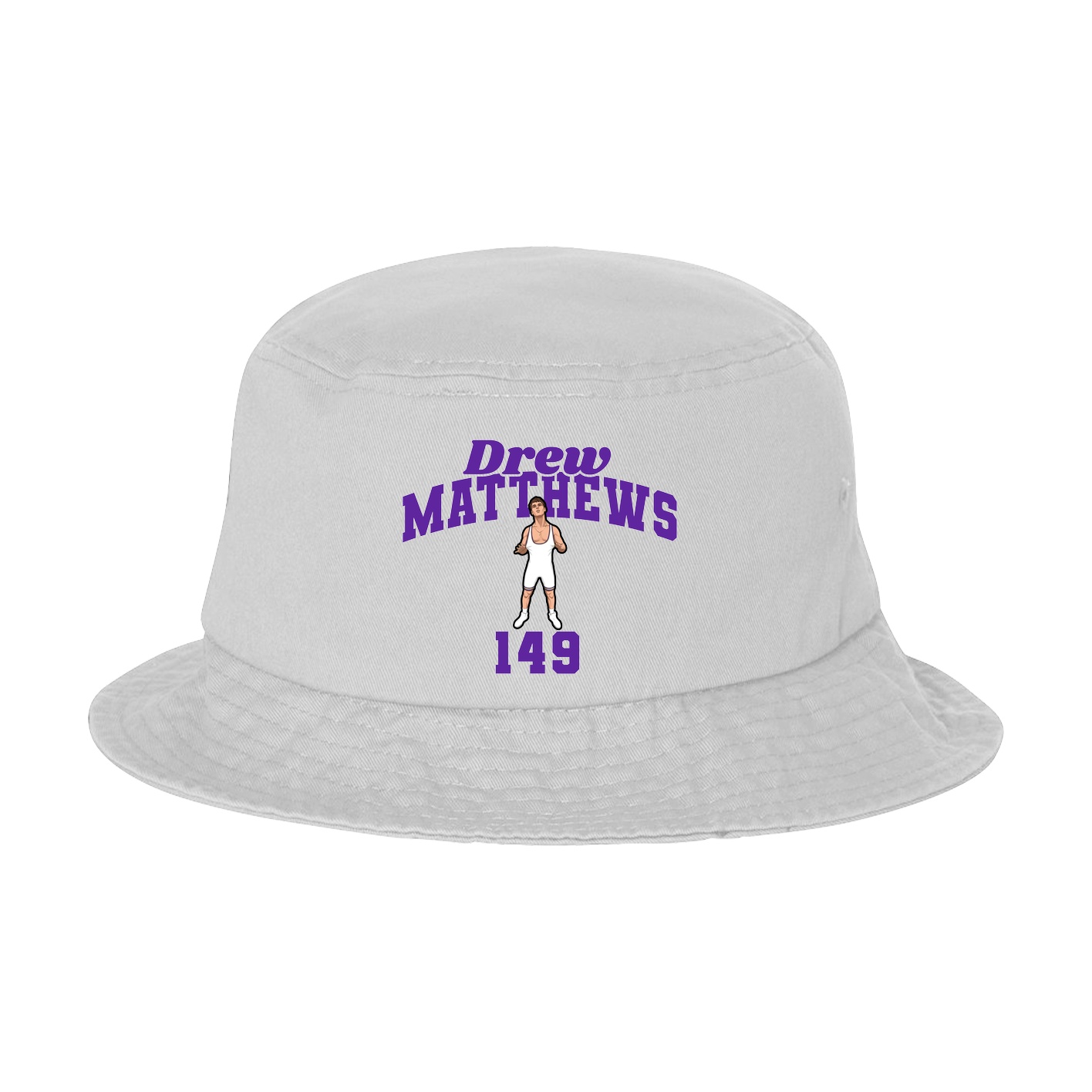 Bucket Cap — Signature Arch in White