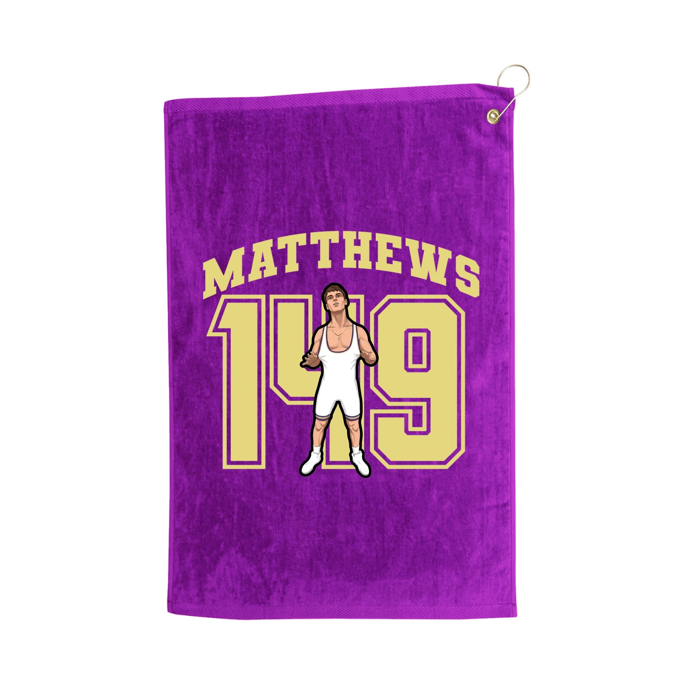 Golf Towel — Number in Purple