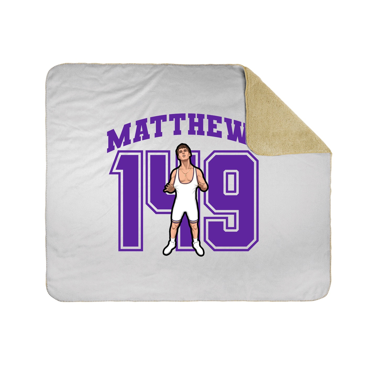 Throw Blanket — Number in White