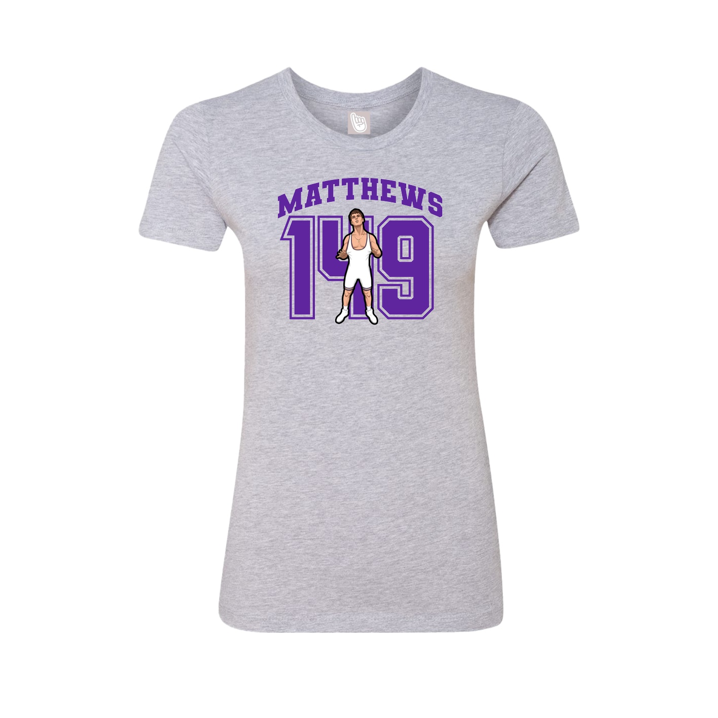 Fitted Women's Tee — Number in Grey