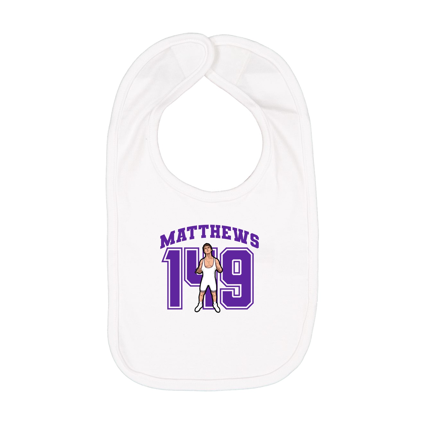 Infant Bib — Number in White