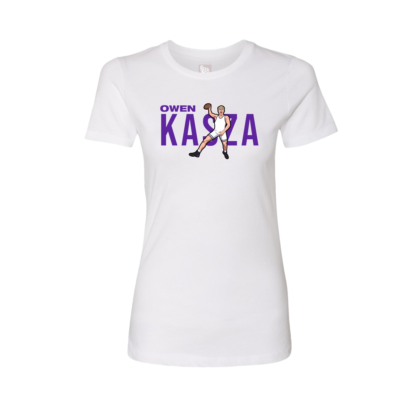 Fitted Women's Tee — Player Name in White