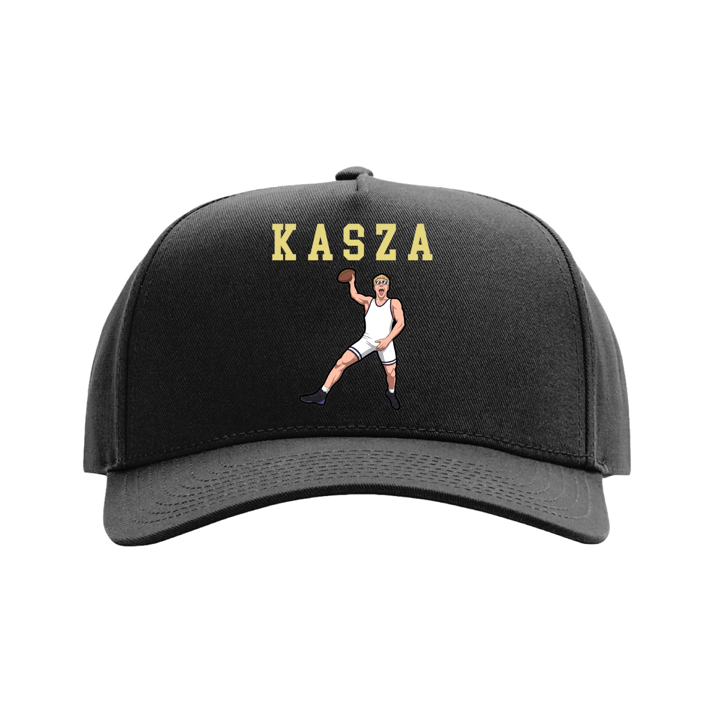 Full Fabric Five-Panel Champ Cap — Shirsey in Black