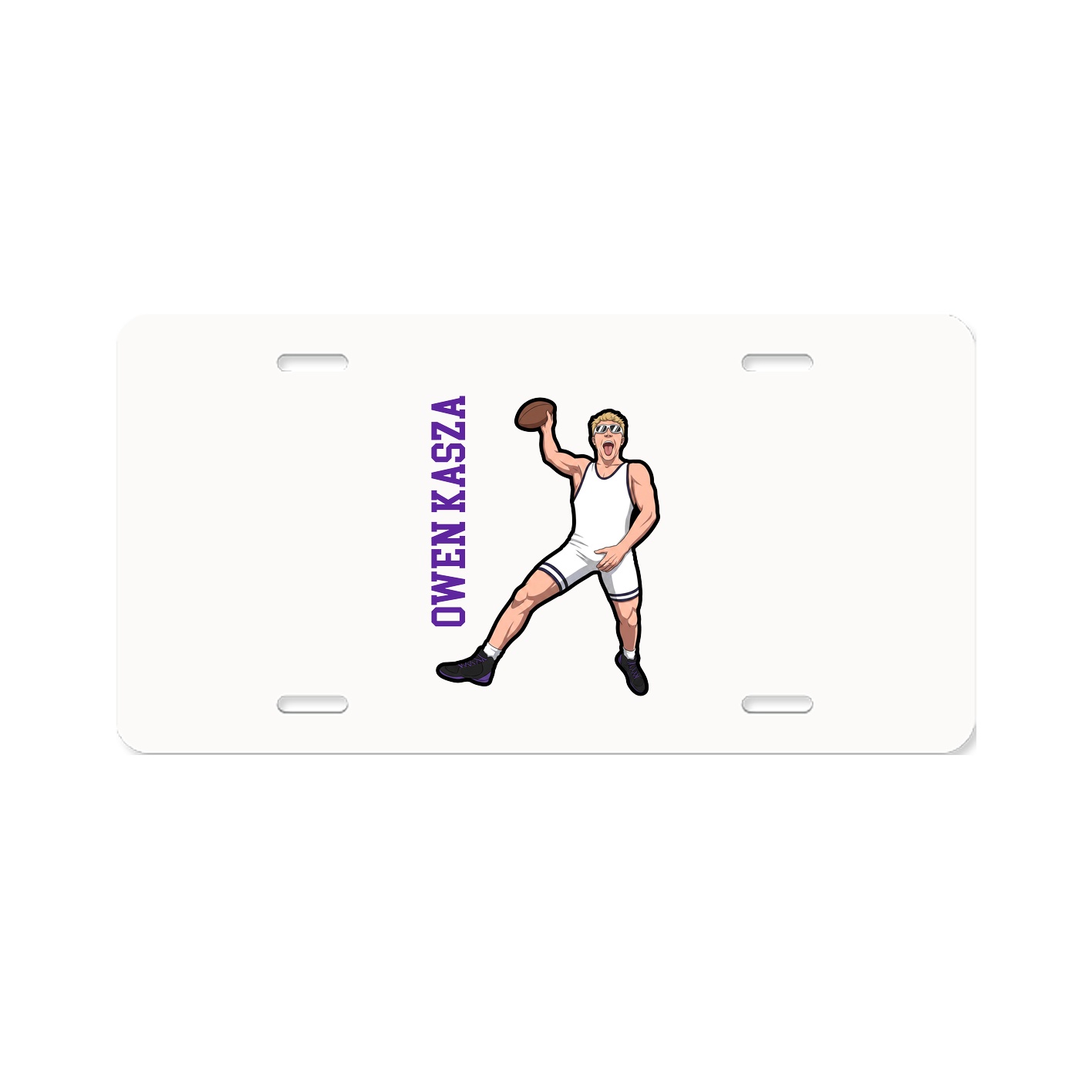 License Plate — Name Vertical in Classic