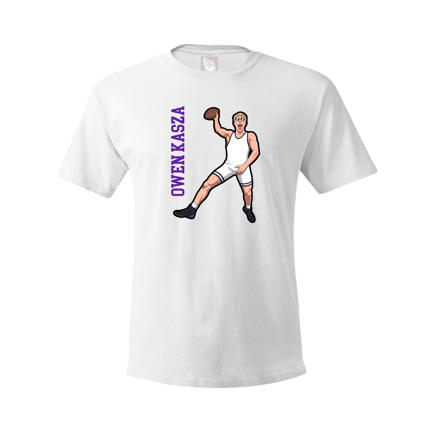 Tee — Name Vertical in White