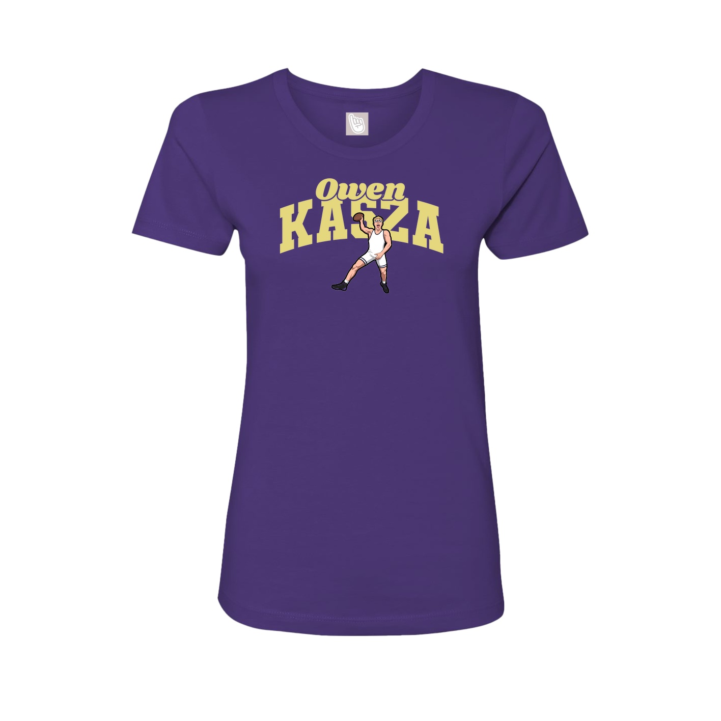 Fitted Women's Tee — Signature Arch in Purple