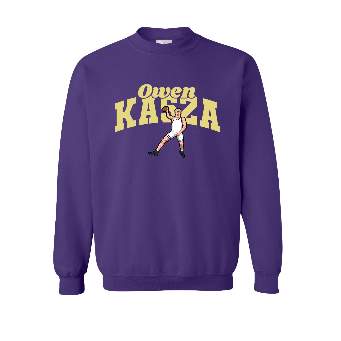Fleece Crew — Signature Arch in Purple