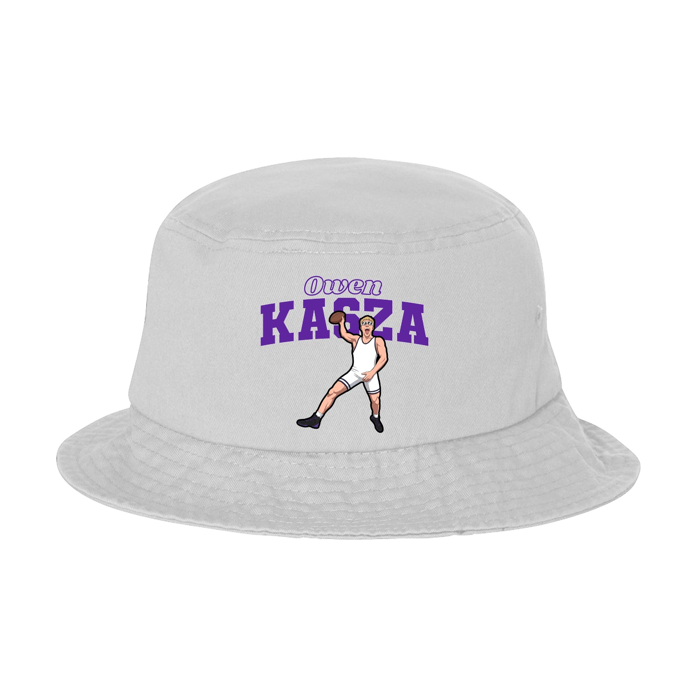 Bucket Cap — Name Arch in White