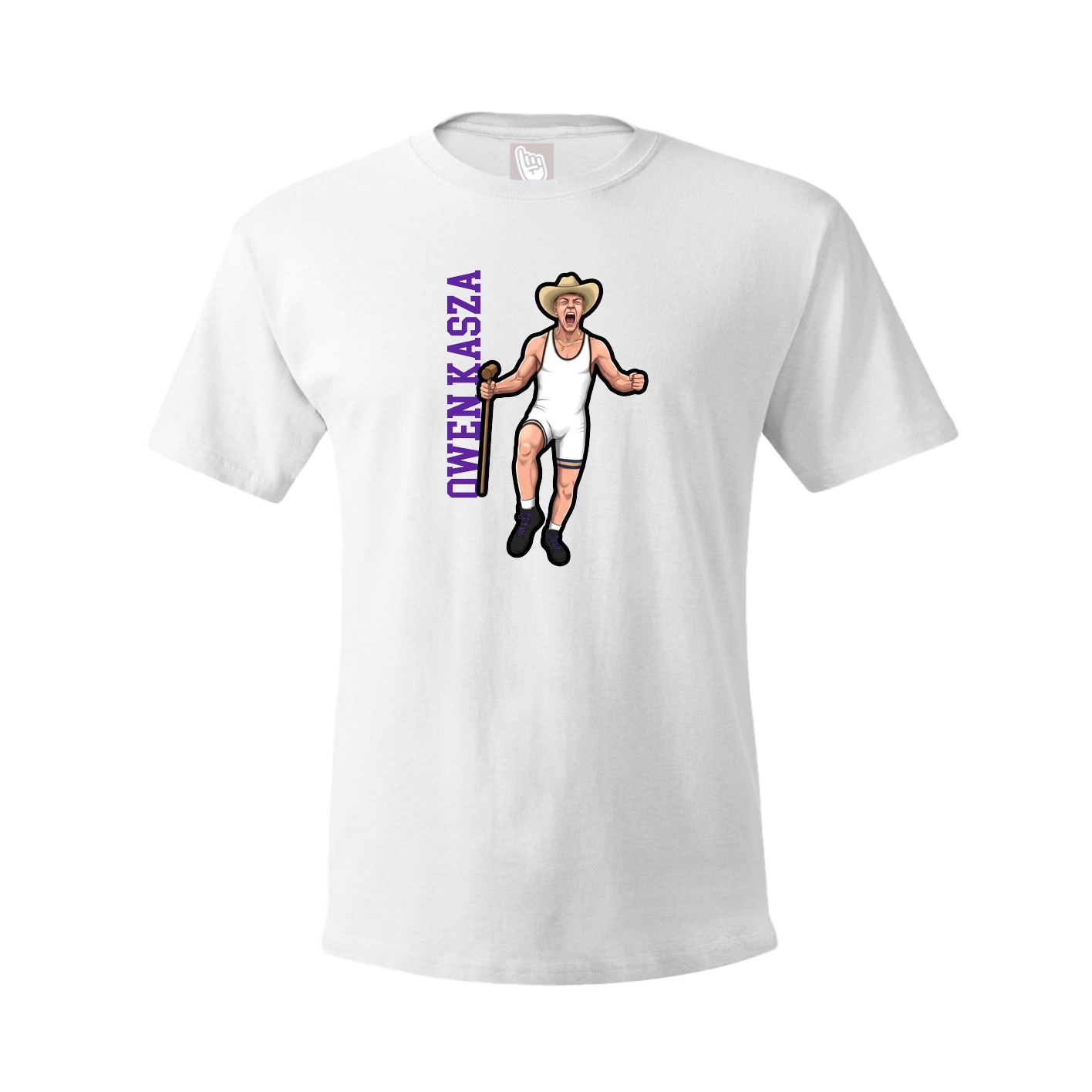 Tee — Name Vertical in White