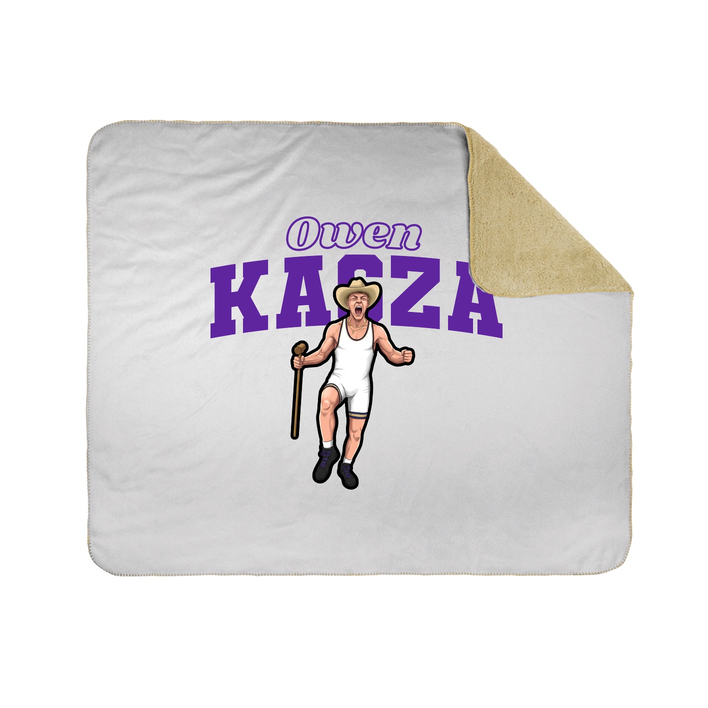 Throw Blanket — Name Arch in White