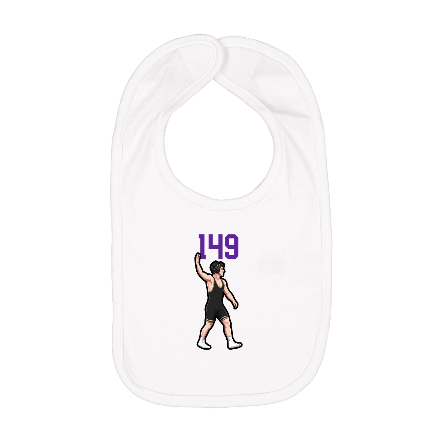 Infant Bib — Number Top in White