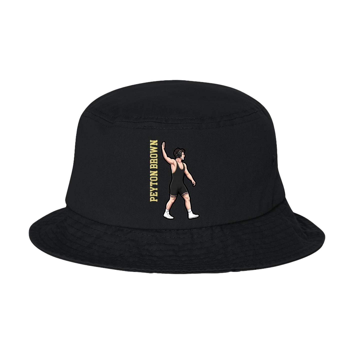 Bucket Cap — Name Vertical in Black