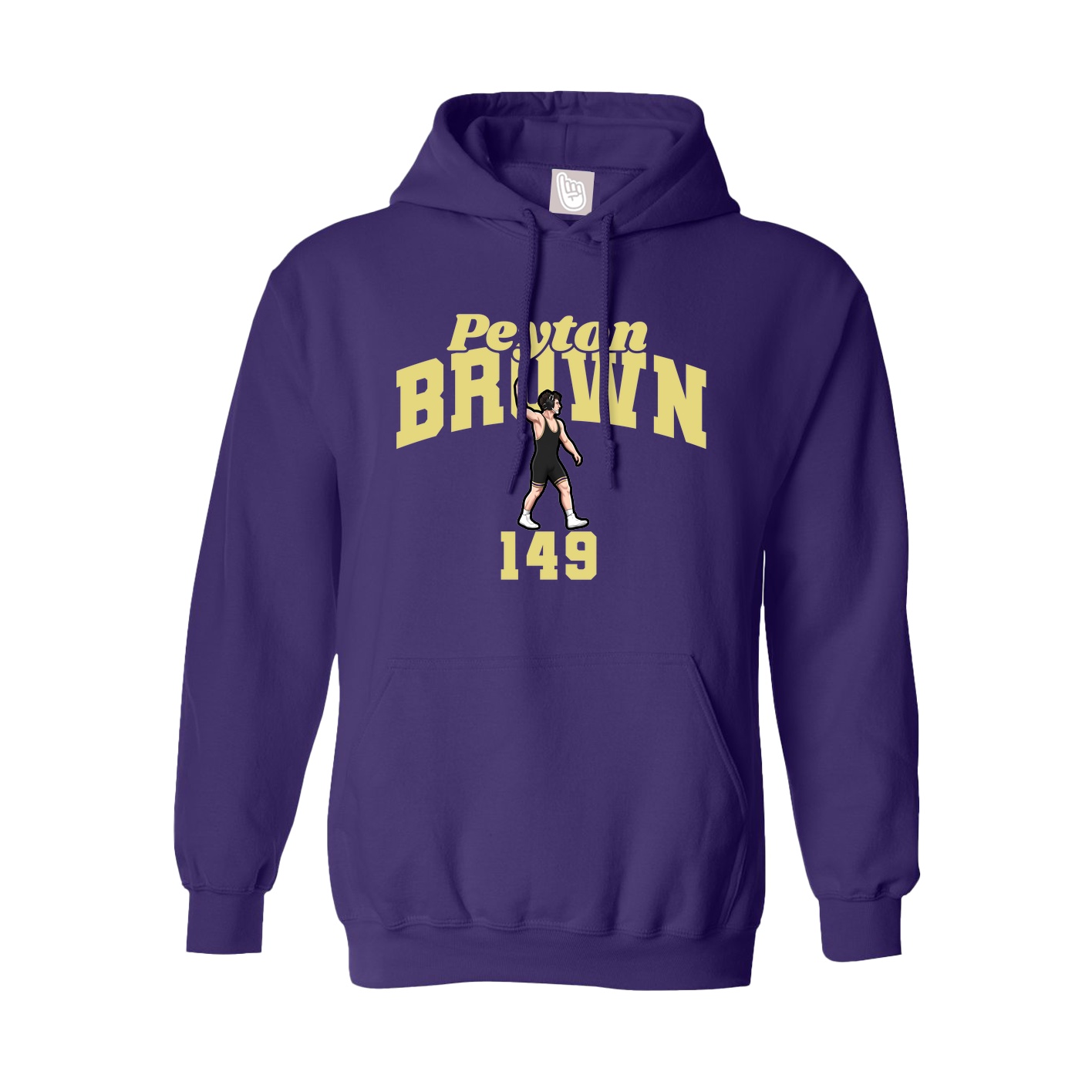 Hoodie — Signature Arch in Purple
