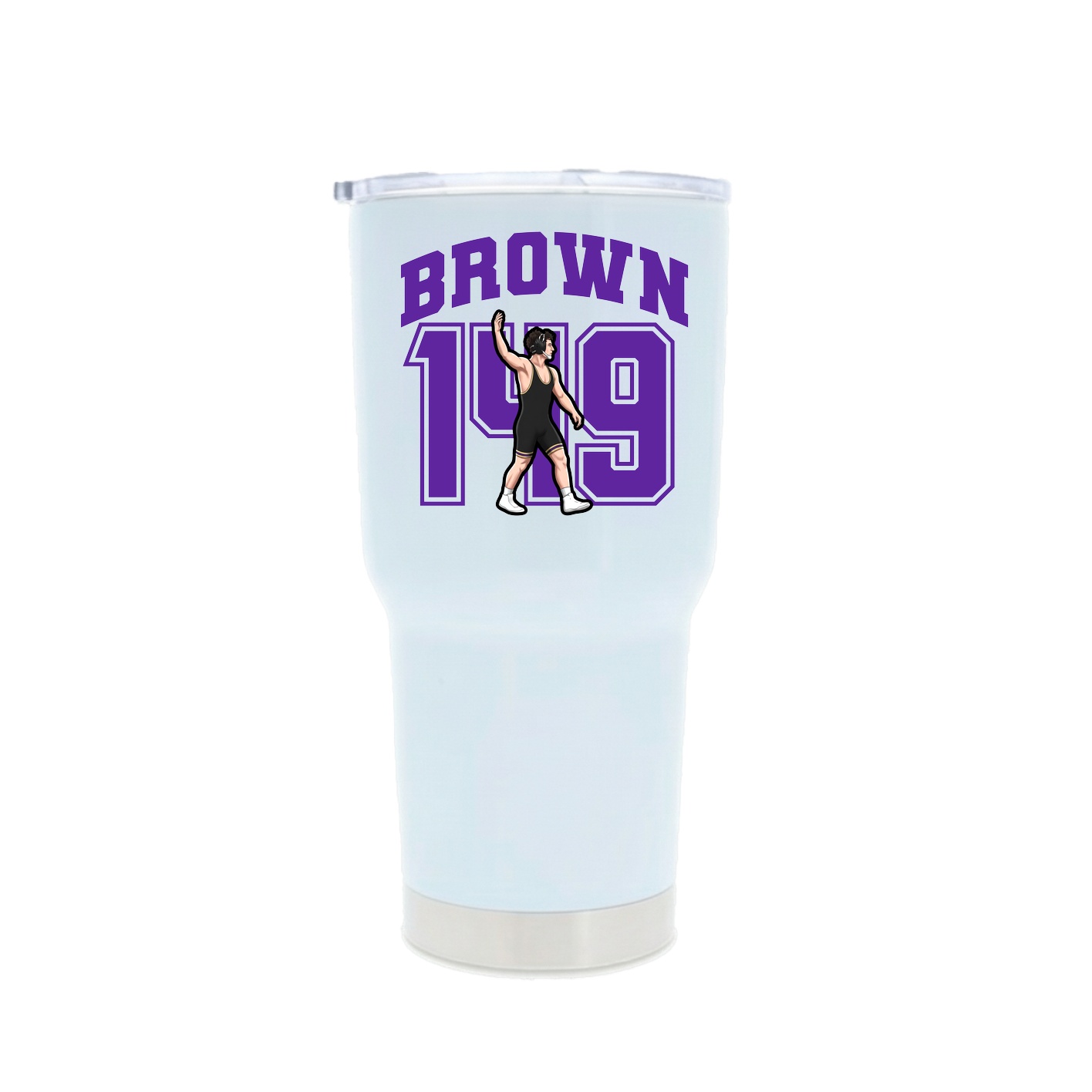 30oz Stainless Steel Tumbler — Number in White