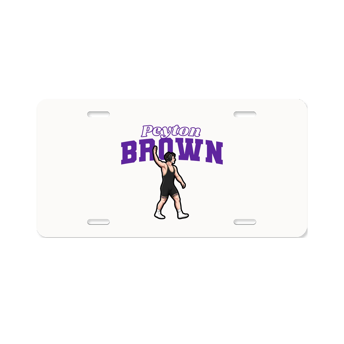 License Plate — Name Arch in Classic