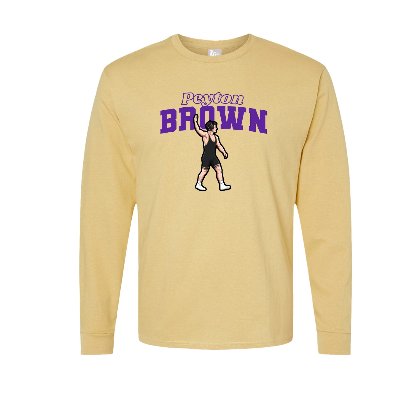 Long Sleeve Tee — Name Arch in Vegas Gold