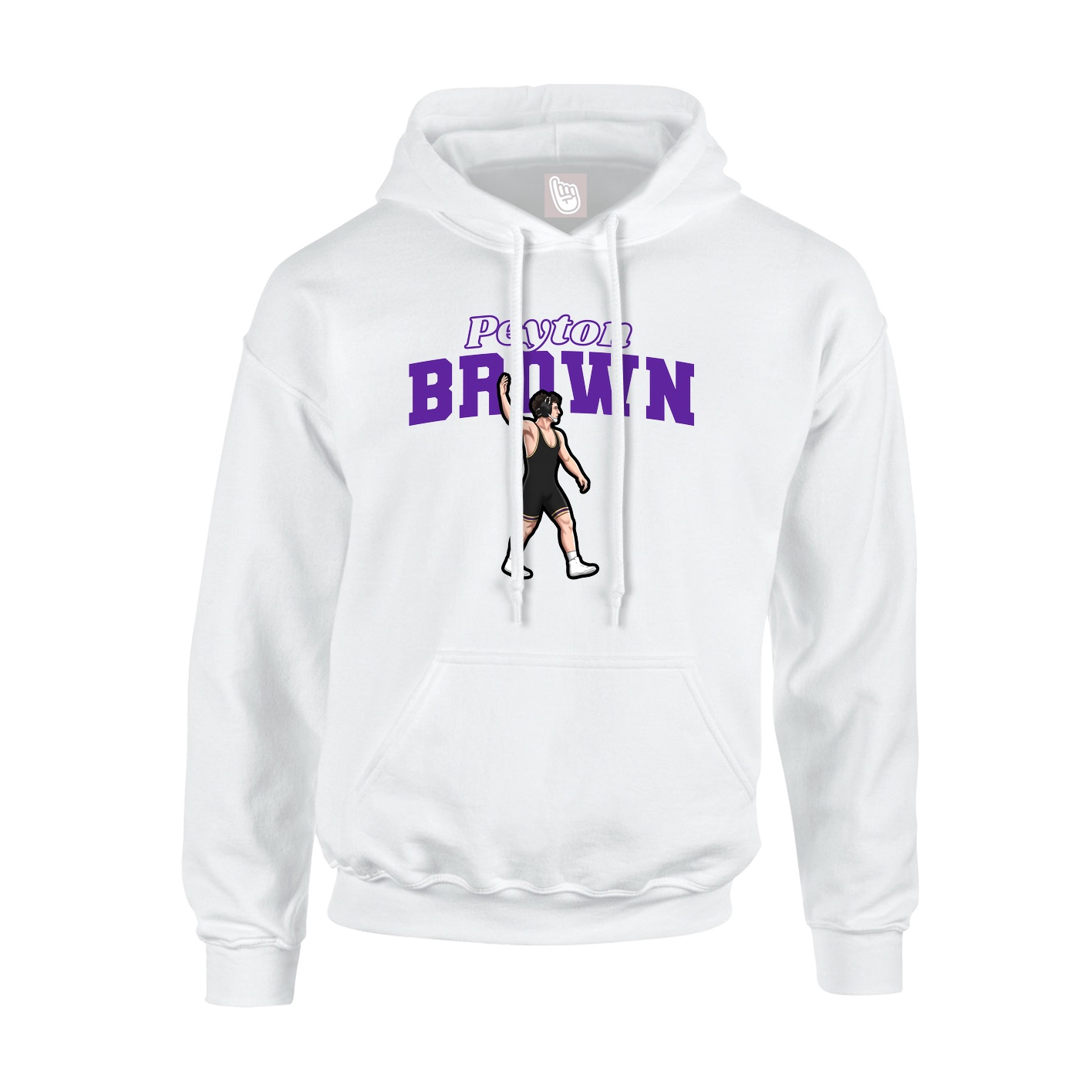 Hoodie — Name Arch in White