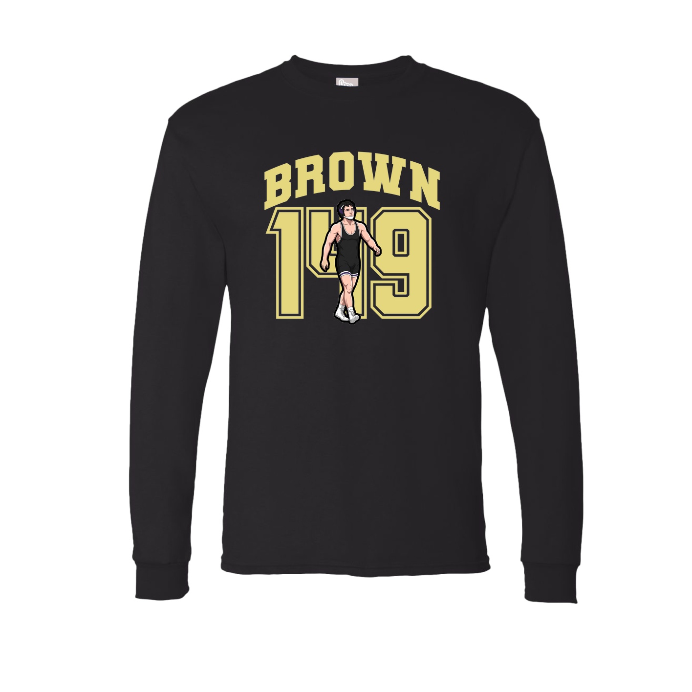 Long Sleeve Tee — Number in Black