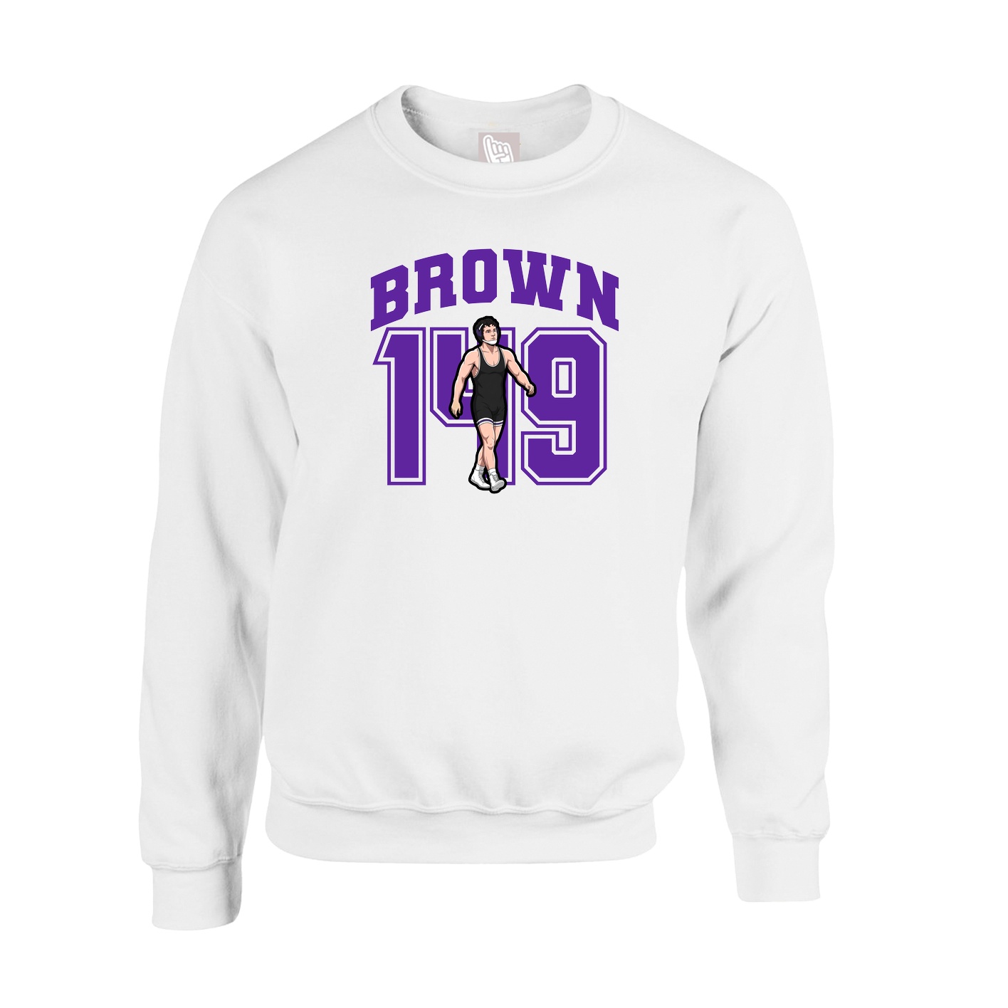 Fleece Crew — Number in White