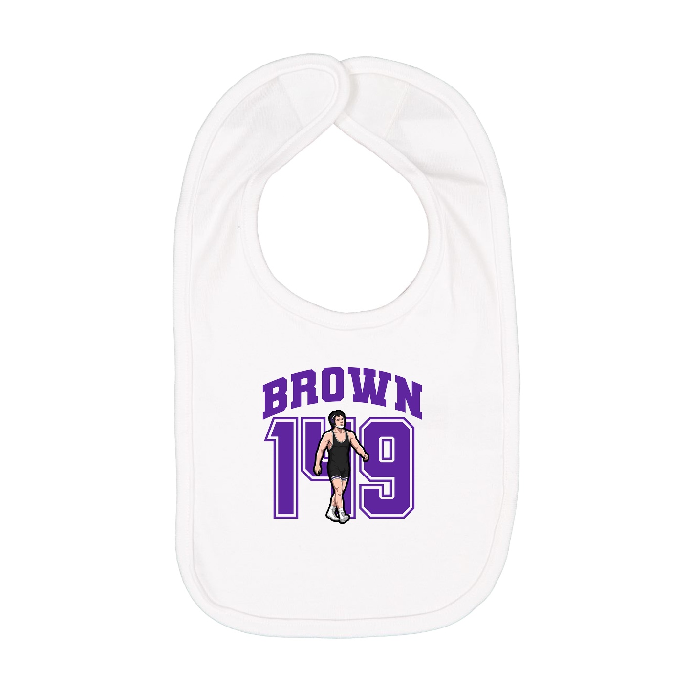 Infant Bib — Number in White