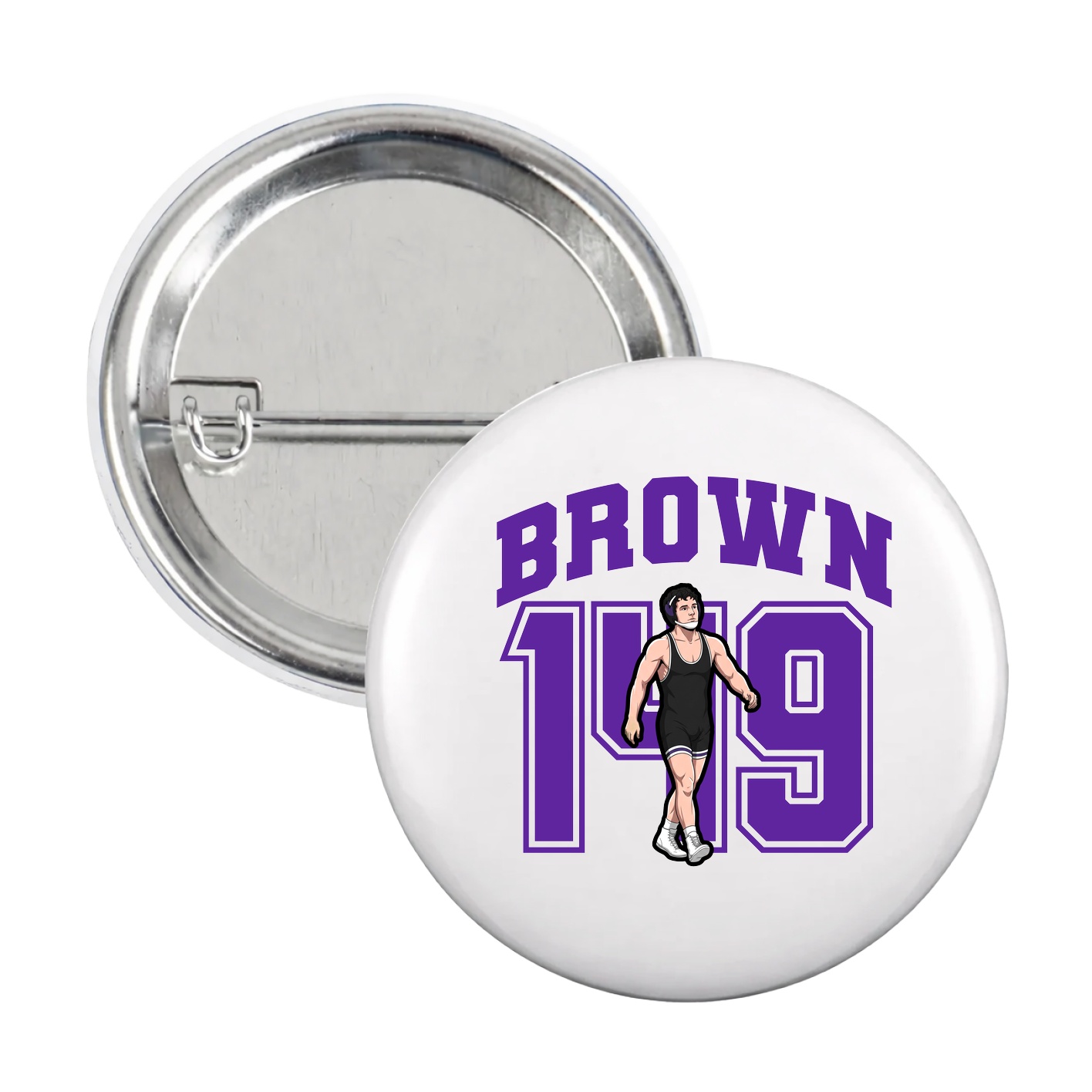 Game Day Button — Number in White