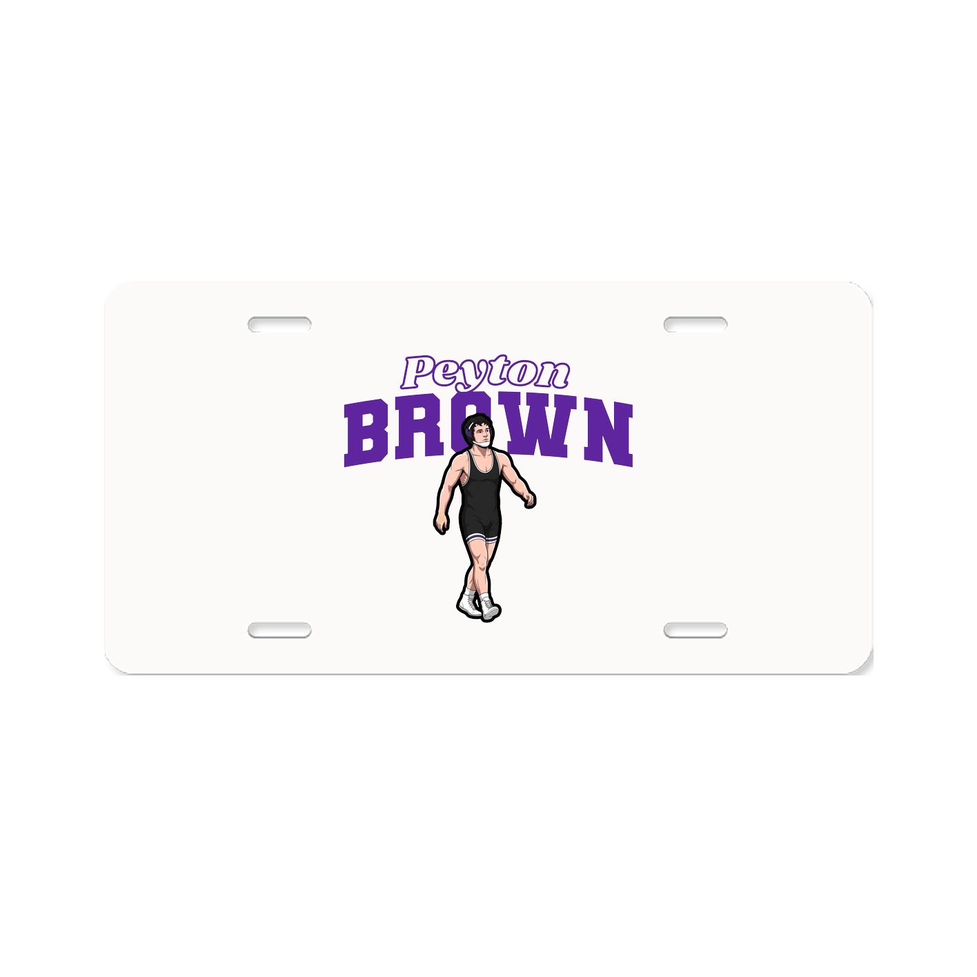 License Plate — Name Arch in Classic