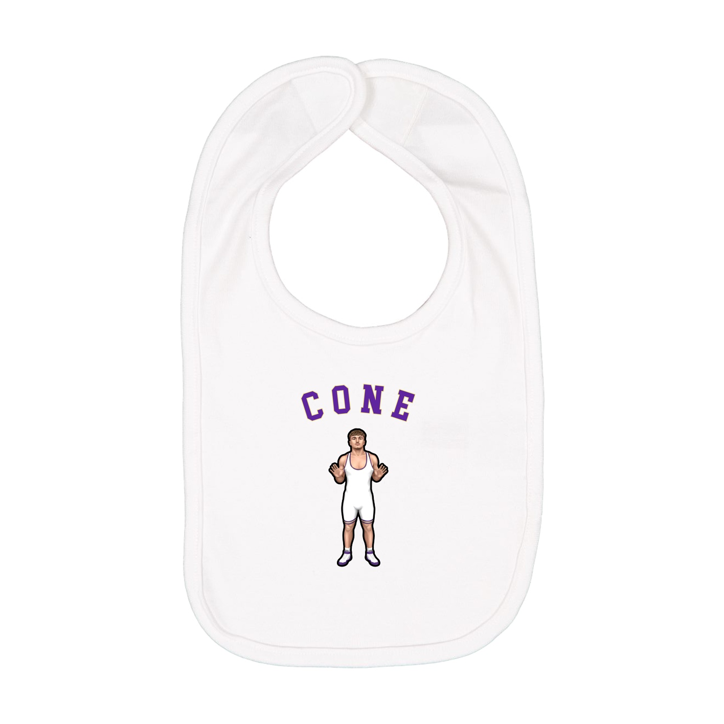 Infant Bib — Shirsey Arch in White