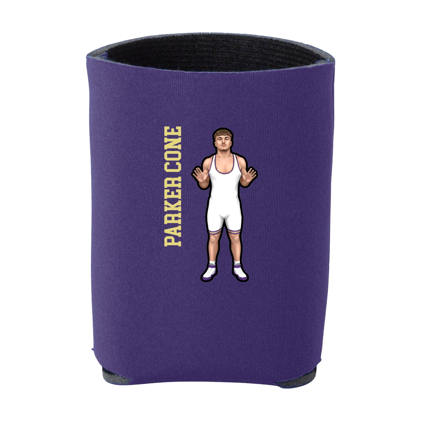 Can Holder — Name Vertical in Purple