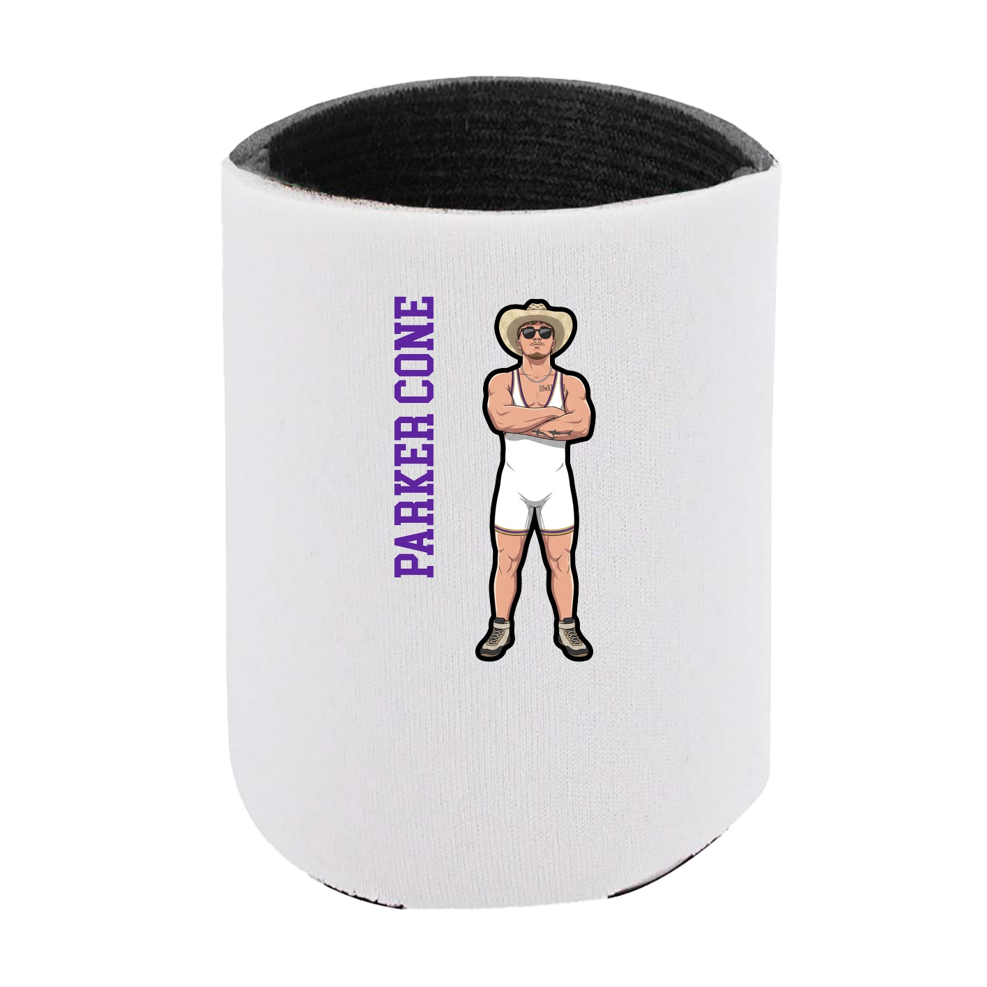 Can Holder — Name Vertical in White