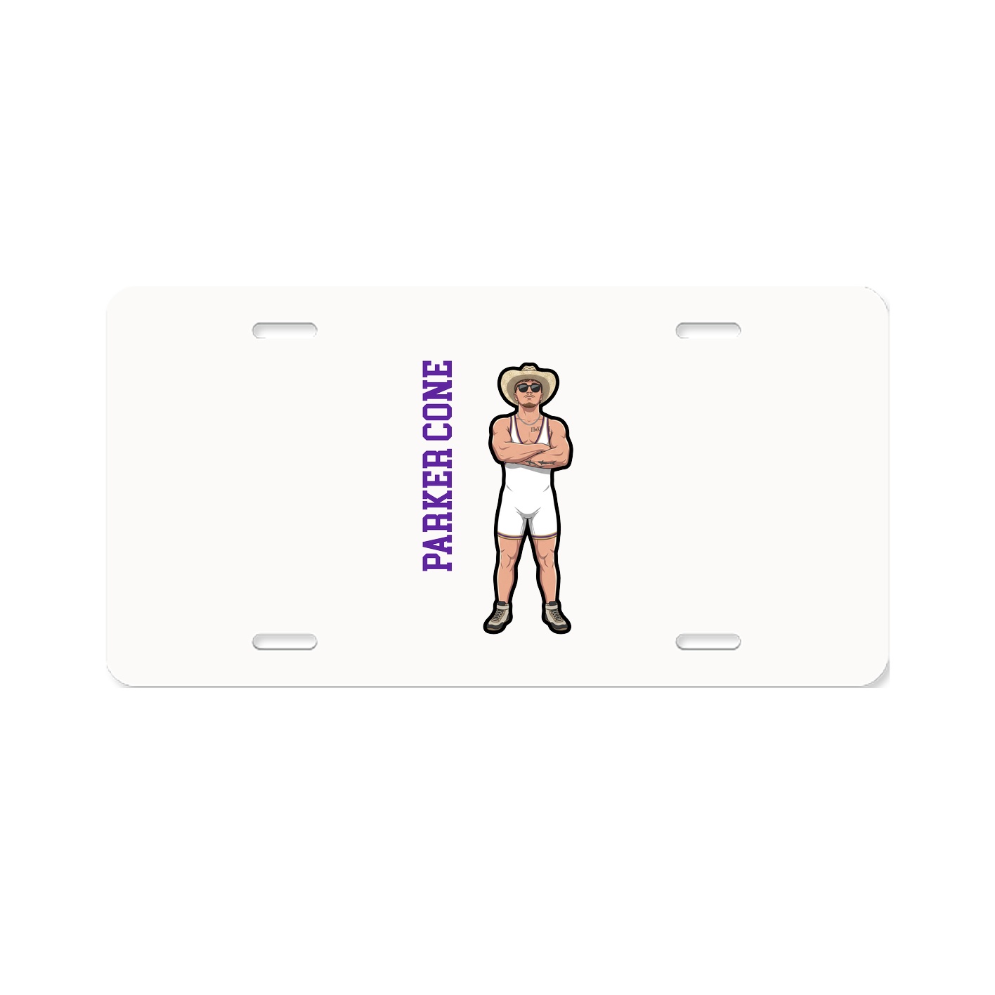 License Plate — Name Vertical in Classic