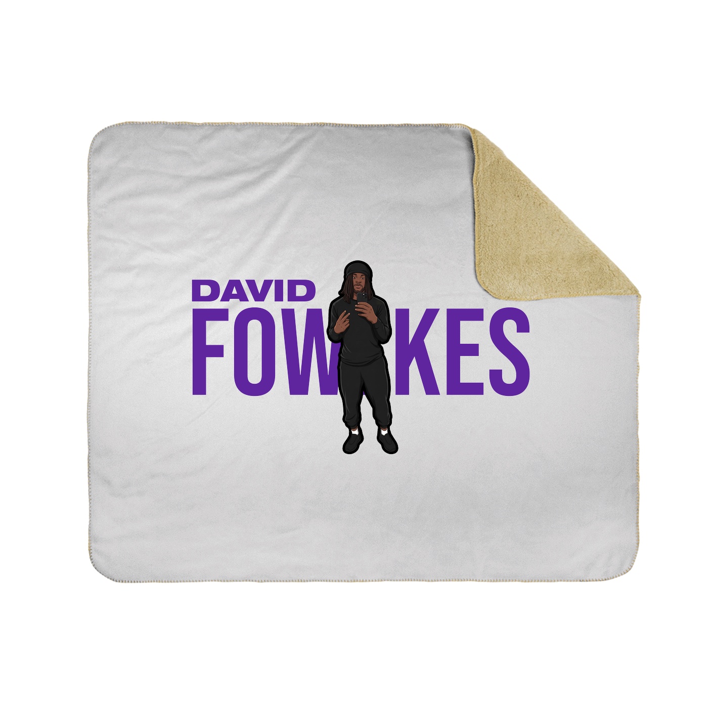 Throw Blanket — Player Name in White