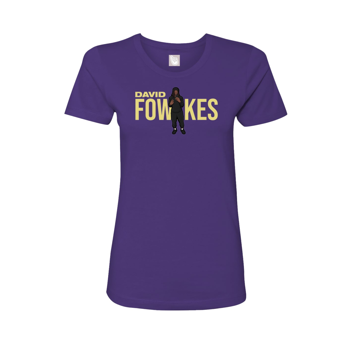 Fitted Women's Tee — Player Name in Purple