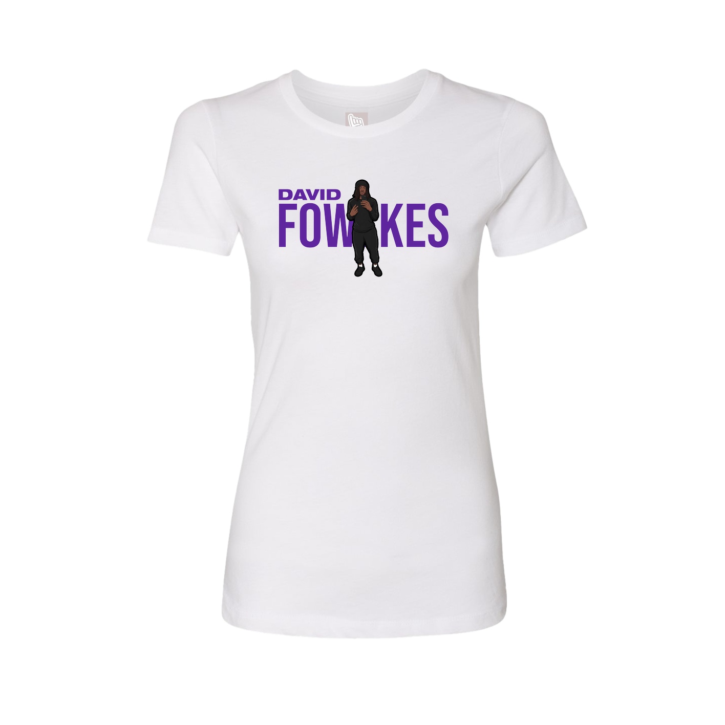 Fitted Women's Tee — Player Name in White