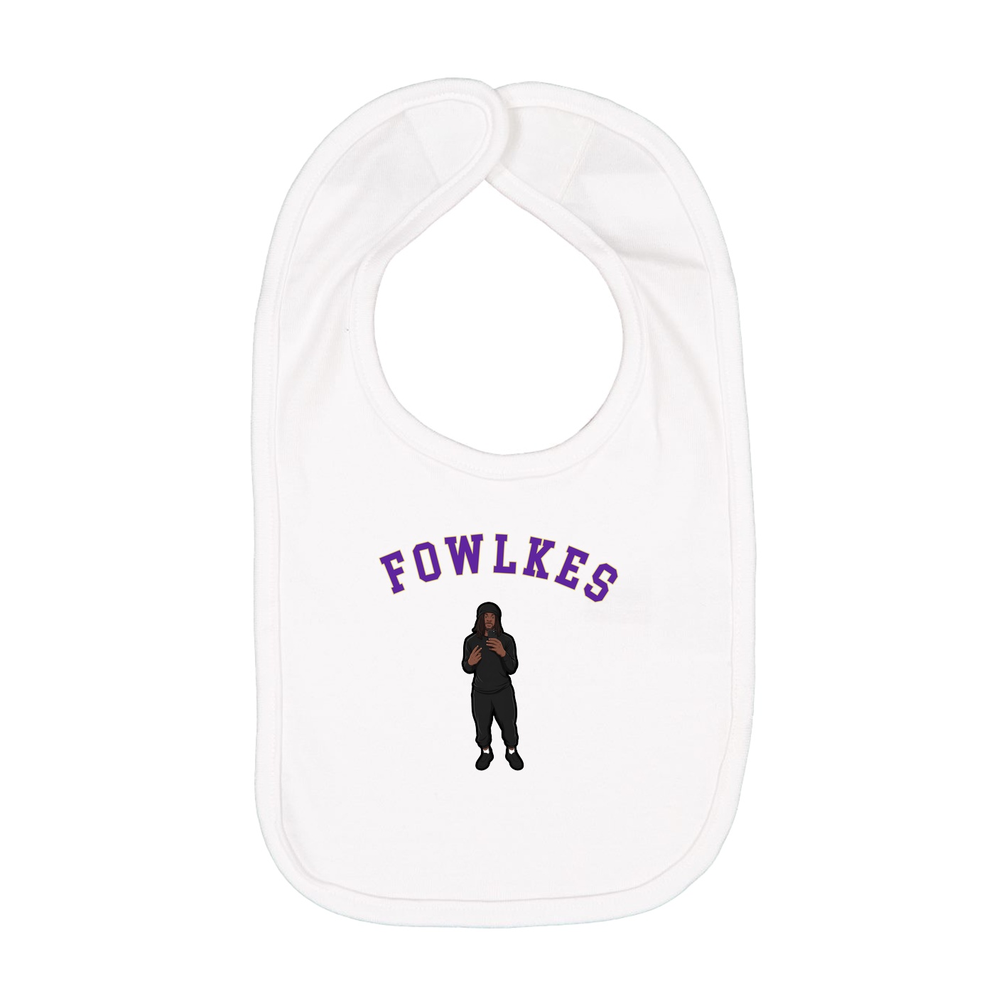 Infant Bib — Shirsey Arch in White