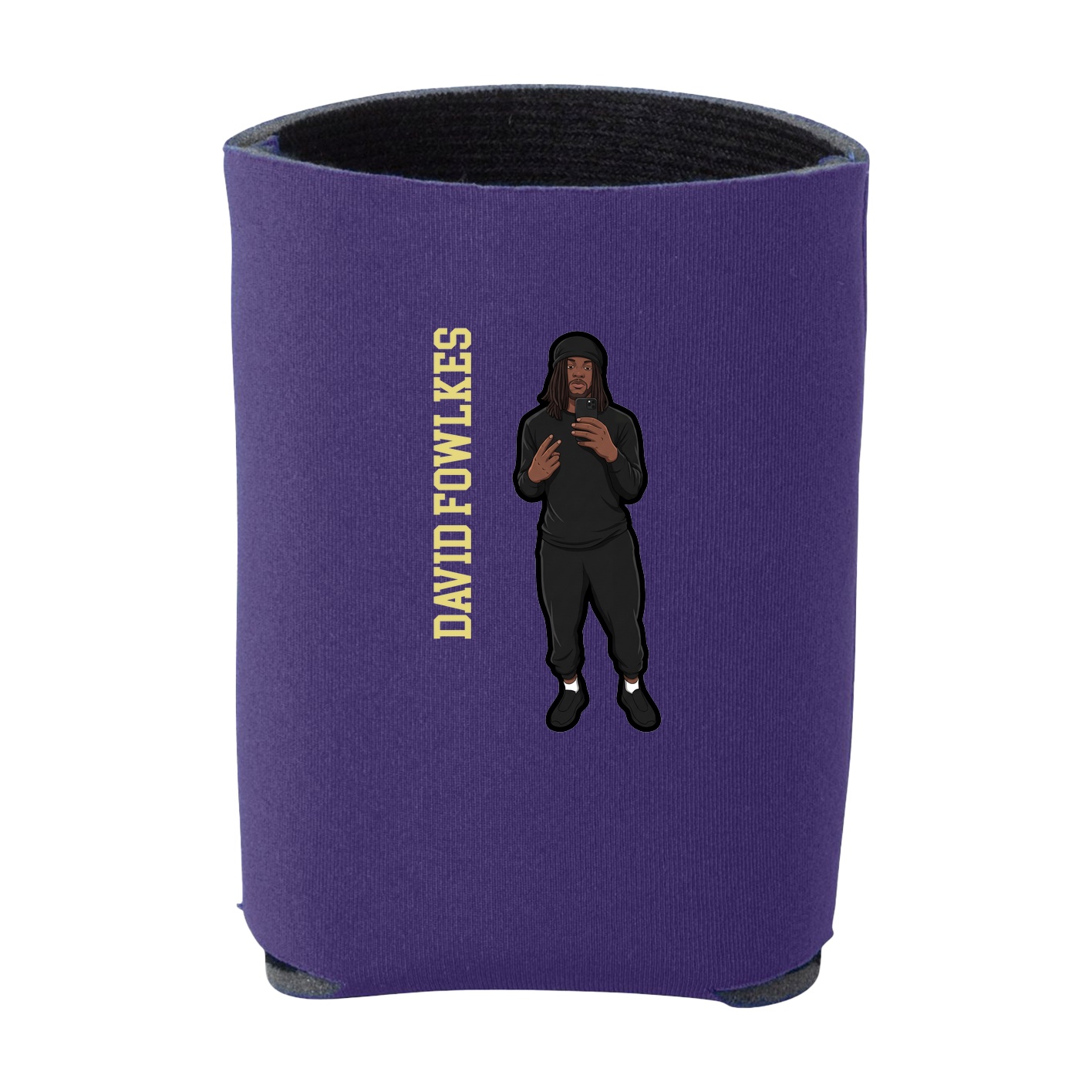Can Holder — Name Vertical in Purple