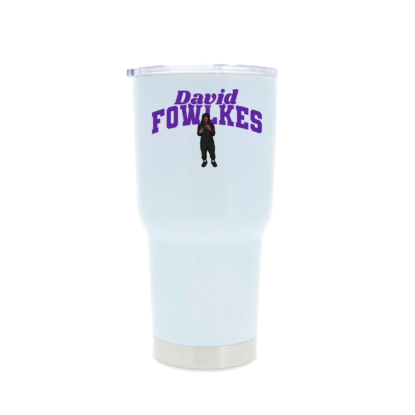 30oz Stainless Steel Tumbler — Signature Arch in White