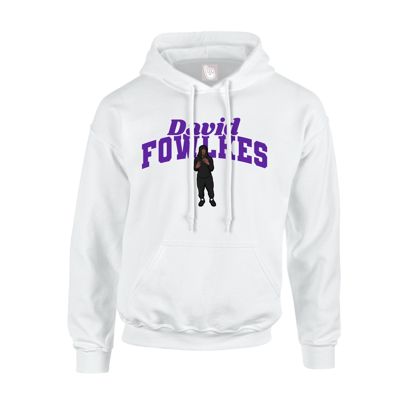 Hoodie — Signature Arch in White