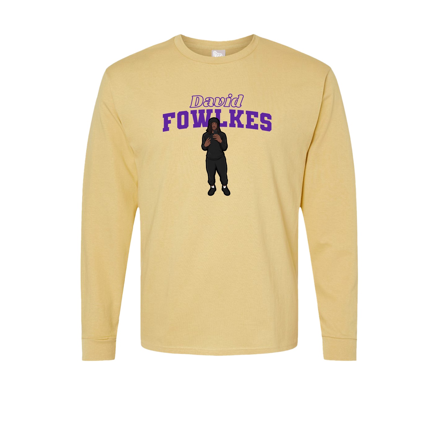 Long Sleeve Tee — Name Arch in Vegas Gold