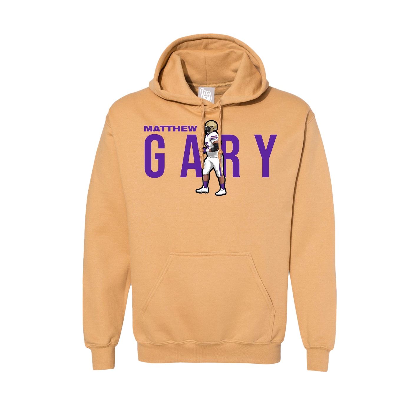 Hoodie — Player Name in Vegas Gold