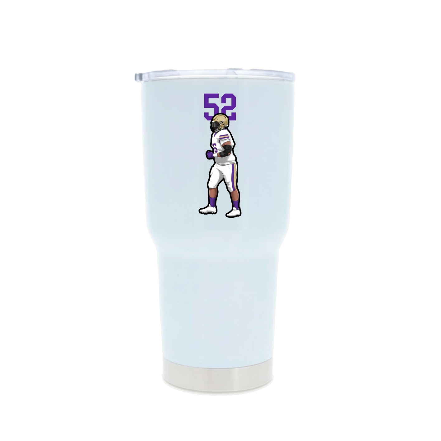 30oz Stainless Steel Tumbler — Number Top in White