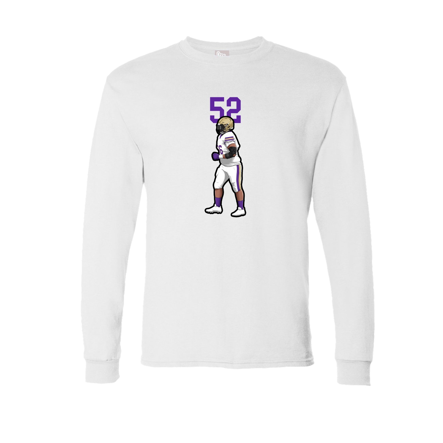 Long Sleeve Tee — Number Top in White