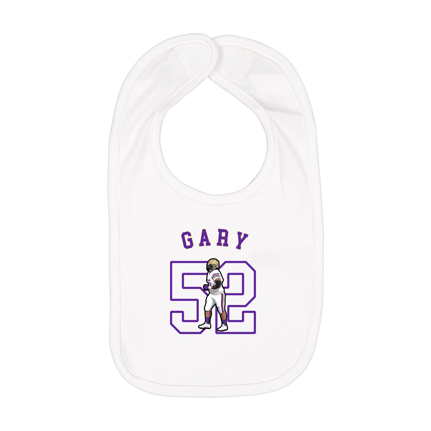 Infant Bib — Shirsey Arch in White