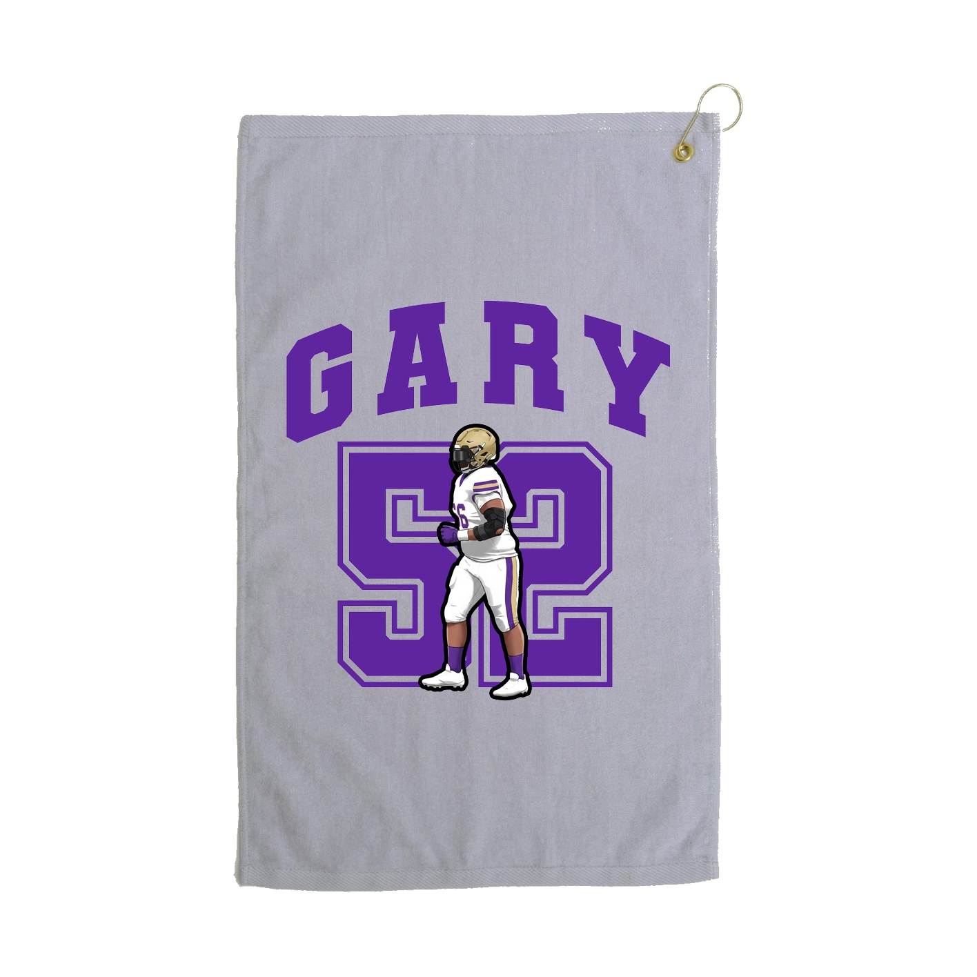 Golf Towel — Number in Grey